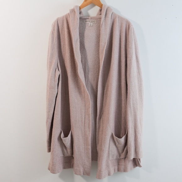 Barefoot Dreams Incredibly Soft and Warm Hooded Open Sweater Cardigan  XL - Picture 4 of 10